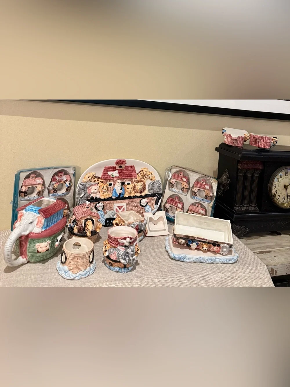 Vintage Wang's International & CBK Noah’s Ark Ceramic Serving Set